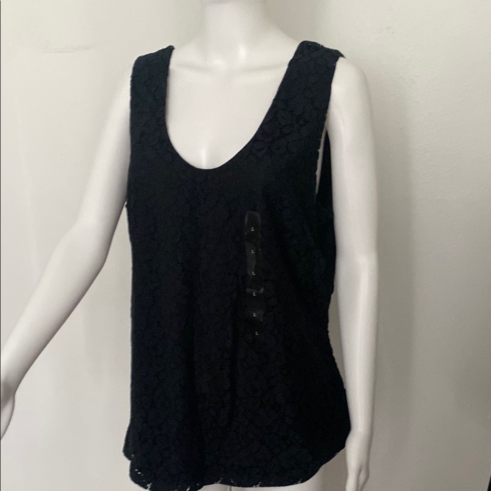Banana Republic Black Lace Sleeveless Top